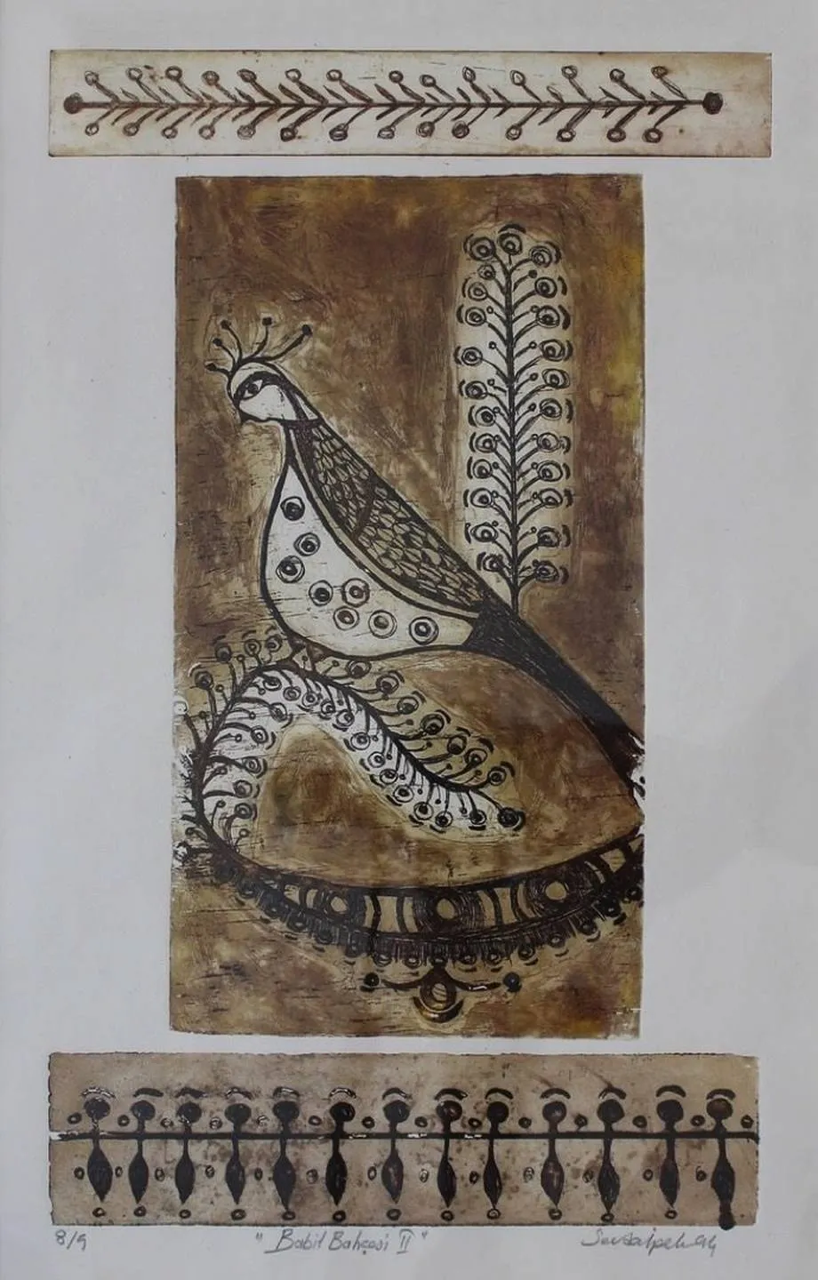"isimsiz" eseri SEVDA İPEK tarafından 40x24 cm ölçülerinde Gravür tekniği ile yapılmıştır.