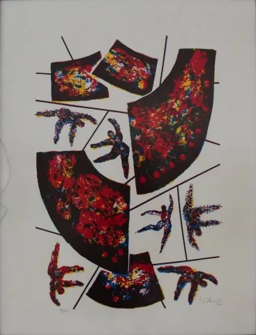 "isimsiz" eseri İBRAHİM ÇİFTÇİOĞLU tarafından 82x63 cm ölçülerinde Serigrafi tekniği ile yapılmıştır.