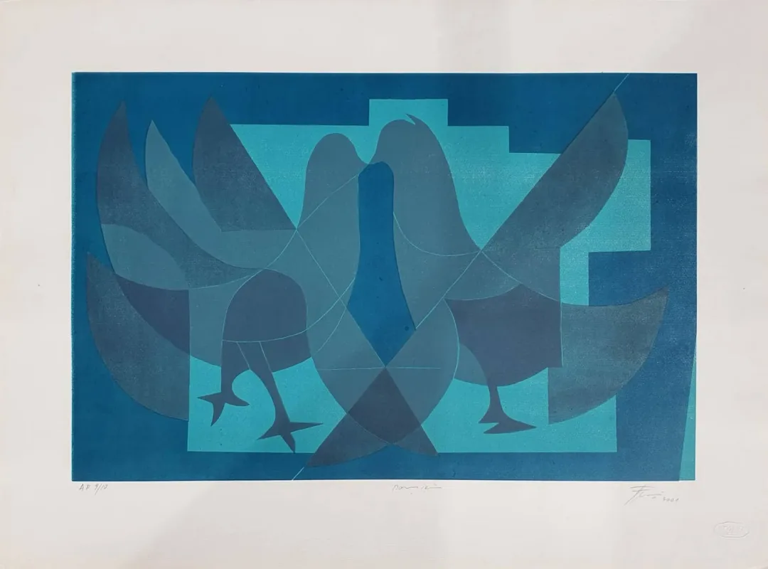 yakınlaştır ""Barış için'' Edisyon- AP 9-10" eseri FERRUH BAŞAĞA tarafından 2001 yılında 63x85 cm ölçülerinde Litografi tekniği ile yapılmıştır.