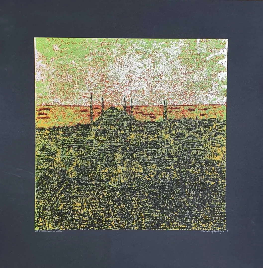 "İstanbul İzlenimleri Edisyon: 3/50" eseri DEVRİM ERBİL tarafından 2014 yılında 70x70 cm ölçülerinde Serigrafi tekniği ile yapılmıştır.