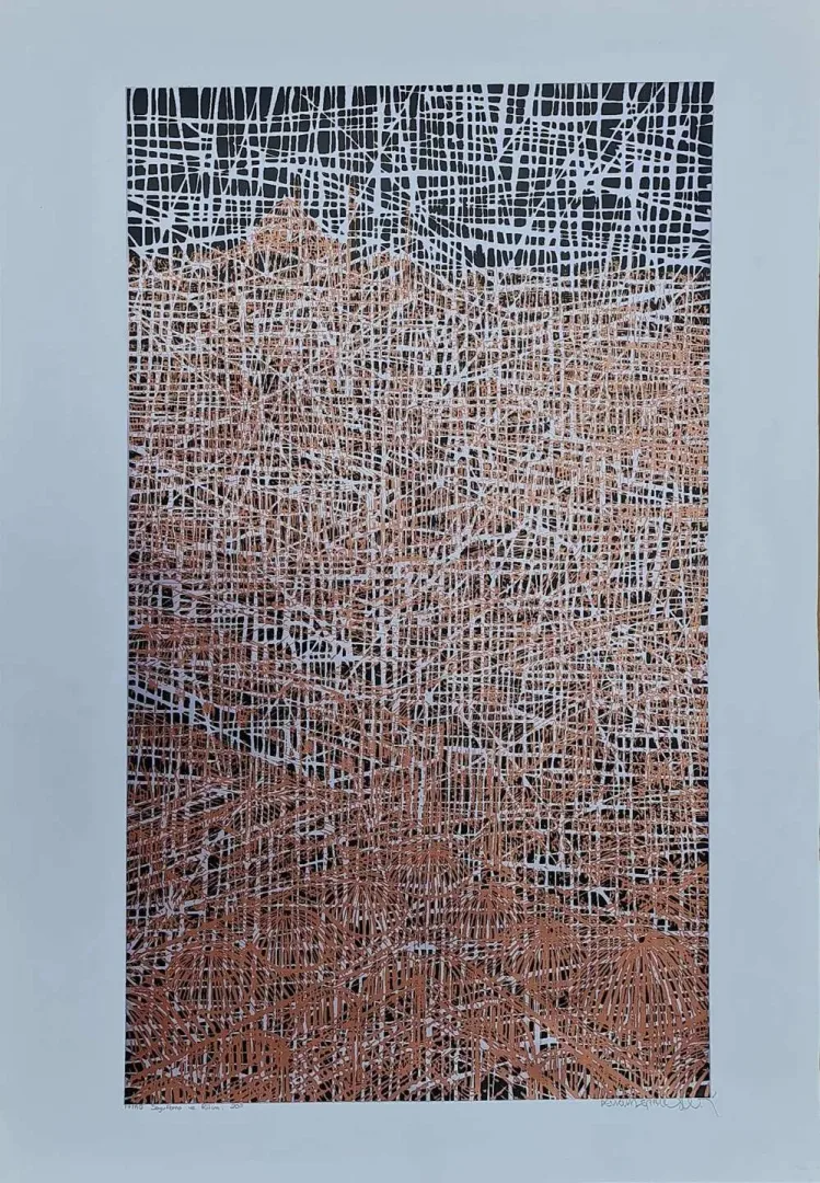 yakınlaştır "Şiirsel Doğa Yorumu - Edisyon 25/25" eseri DEVRİM ERBİL tarafından 2011 yılında 93x59 cm ölçülerinde Serigrafi tekniği ile yapılmıştır.