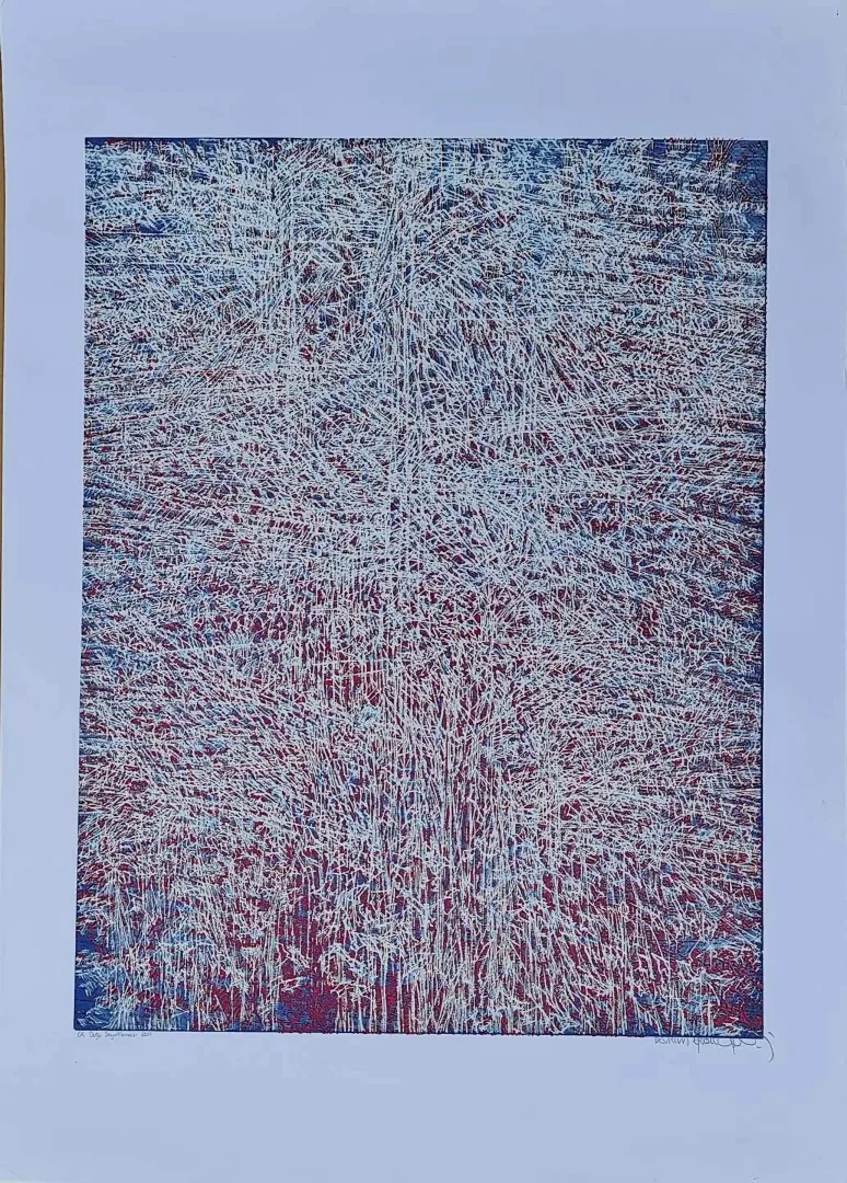 "Doğa Soyutlaması Edisyon:EA" eseri DEVRİM ERBİL tarafından 2011 yılında 70x50 cm ölçülerinde Serigrafi tekniği ile yapılmıştır.