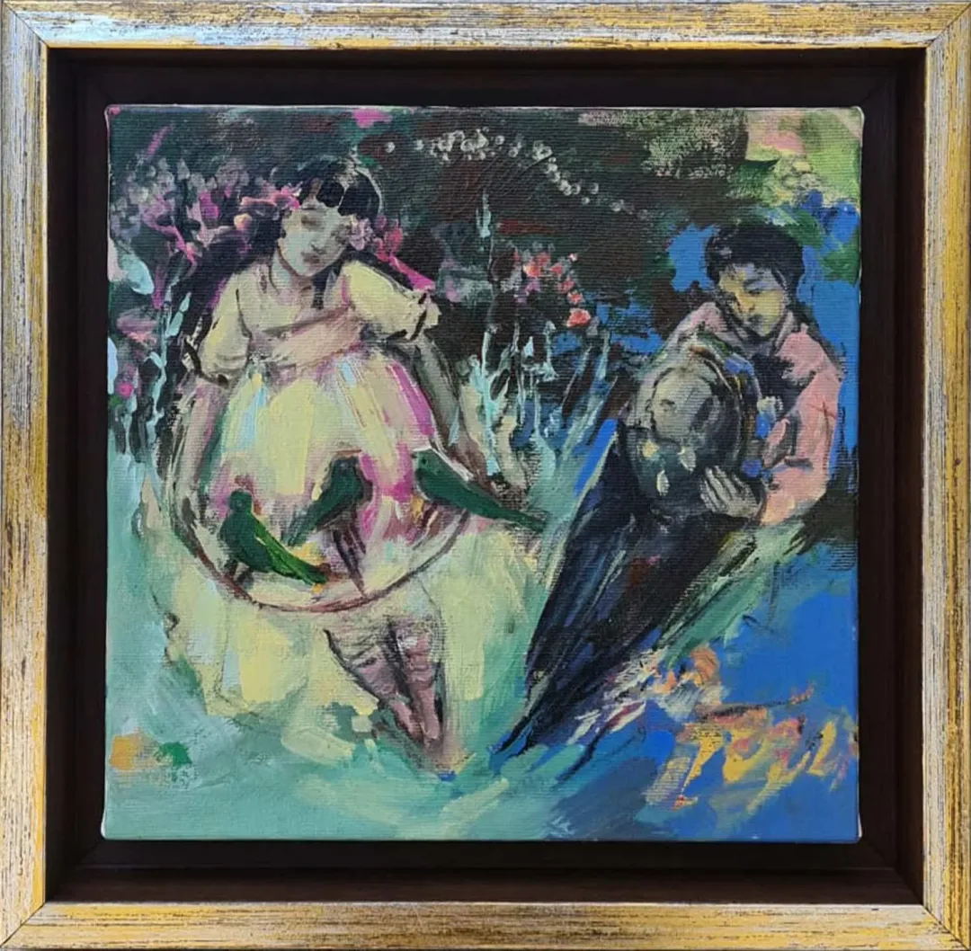 "İsimsiz" eseri PERUZE HAMURCU tarafından 25x25 cm ölçülerinde Tuval üzeri yağlı boya tekniği ile yapılmıştır.