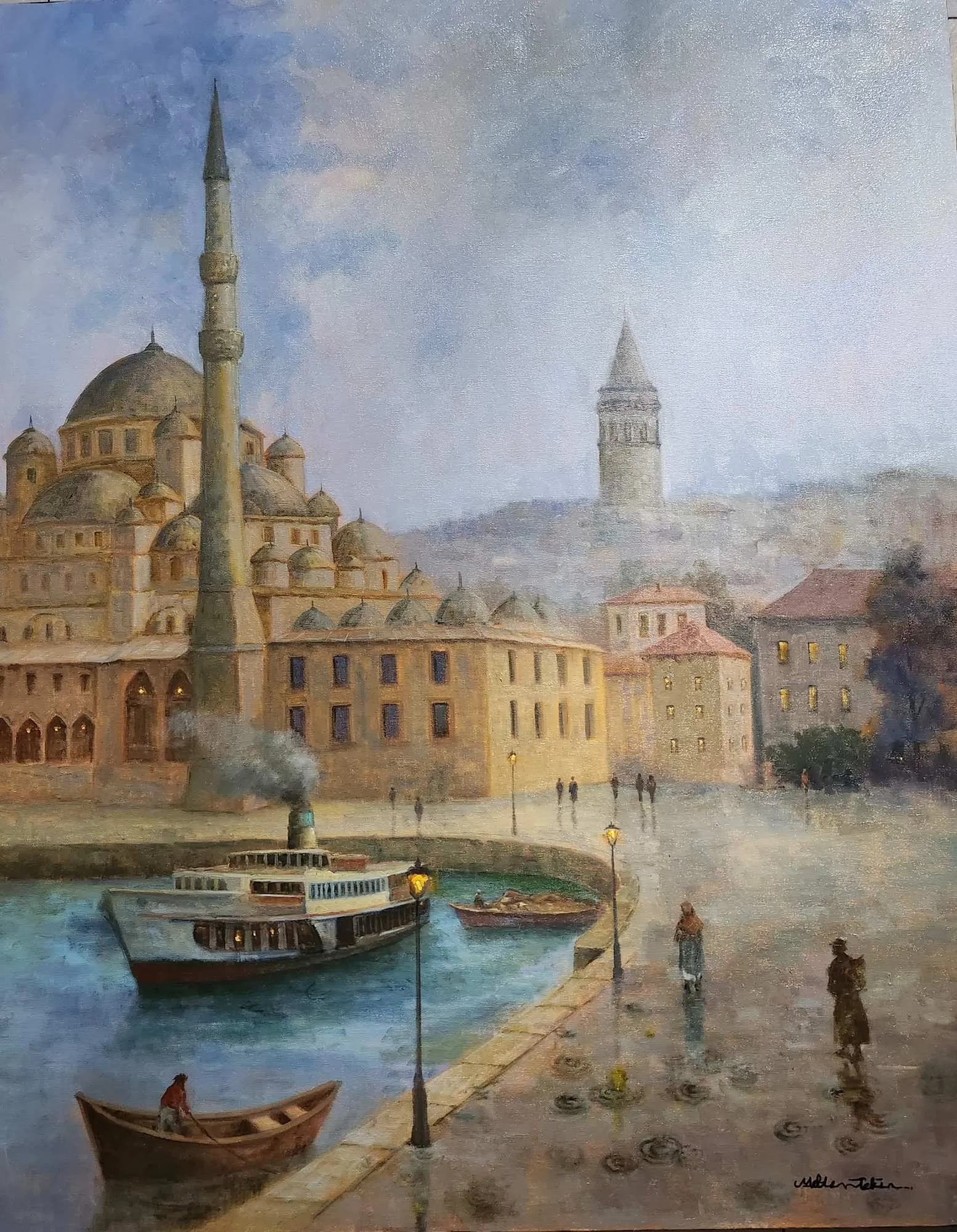 "Zamanın durağında yalnızlık" eseri MELTEM TEKİN tarafından 2025 yılında 100x80 cm ölçülerinde Tuval üzeri yağlı boya tekniği ile yapılmıştır.