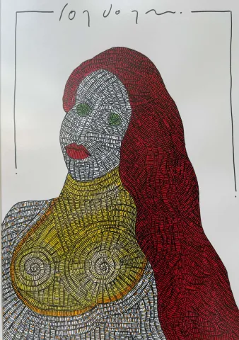 "İsimsiz" eseri MURAT ÖZDOĞRU tarafından 2024 yılında 50x35 cm ölçülerinde Kağıt üzeri akrilik boya tekniği ile yapılmıştır.