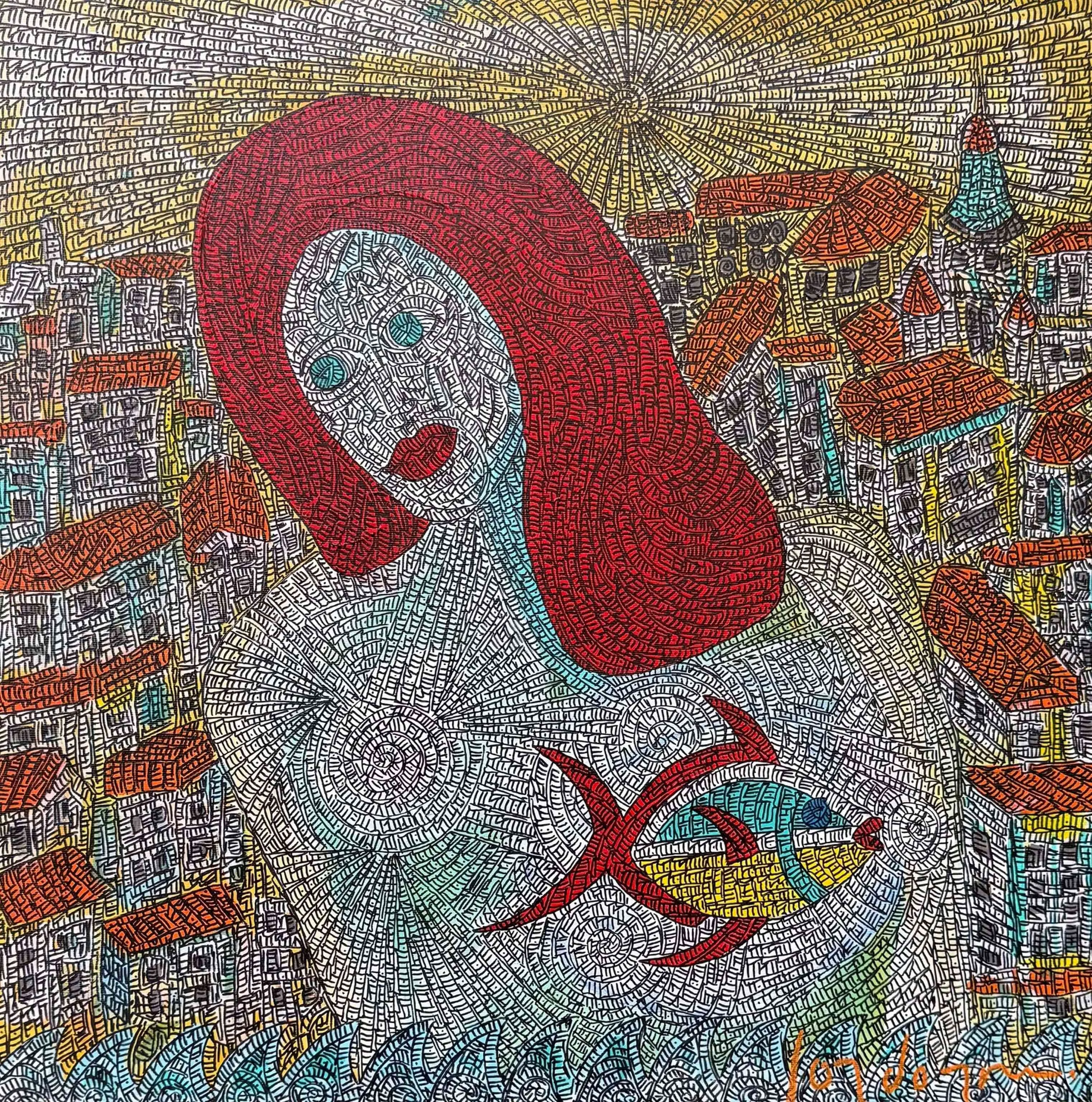 "İsimsiz" eseri MURAT ÖZDOĞRU tarafından 2025 yılında 50x50 cm ölçülerinde Tuval üzeri akrilik boya tekniği ile yapılmıştır.