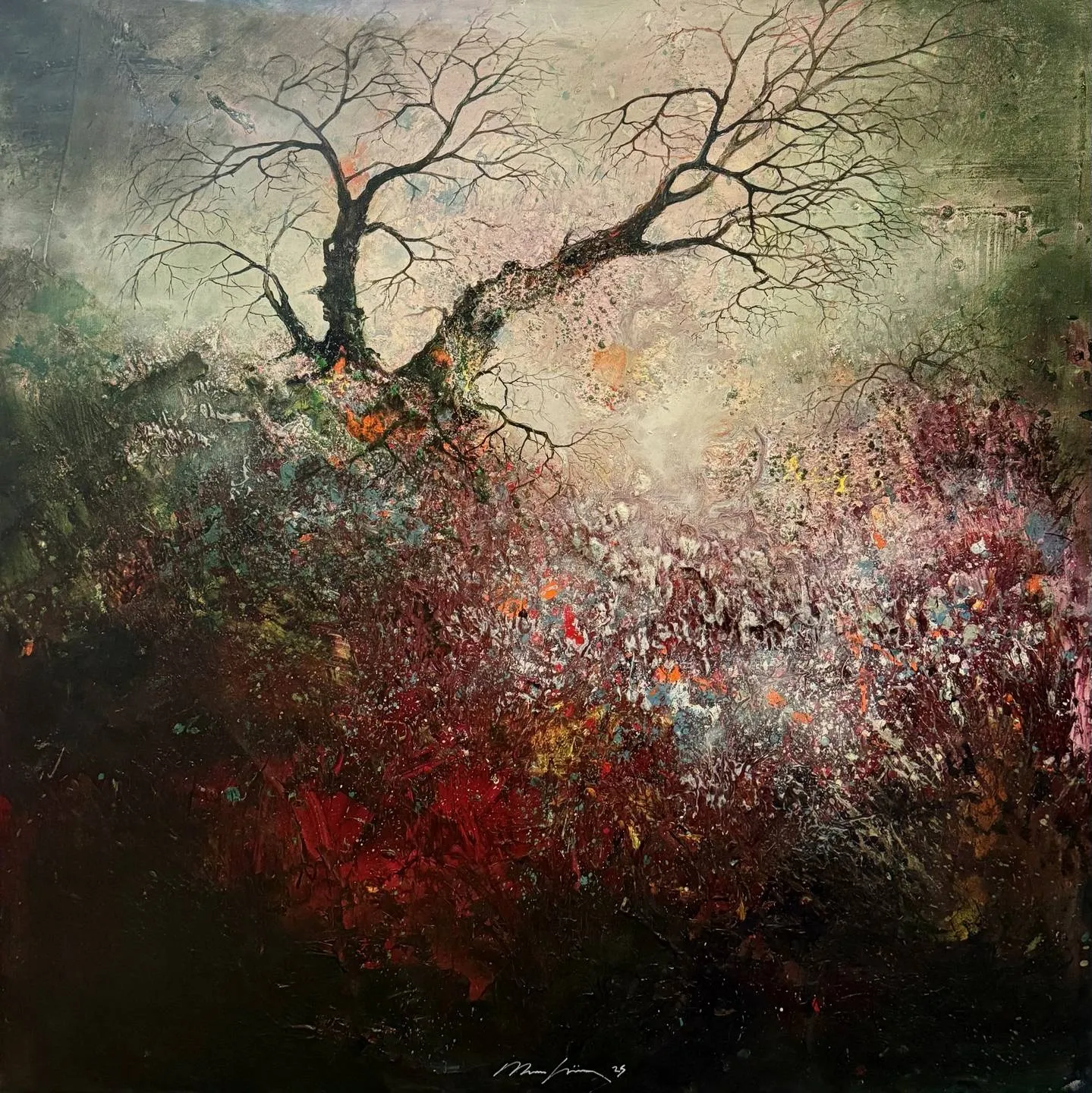 "Catharsis serisi" eseri MUSA GÜNEY tarafından 120x120 cm ölçülerinde Tuval üzeri yağlı boya tekniği ile yapılmıştır.