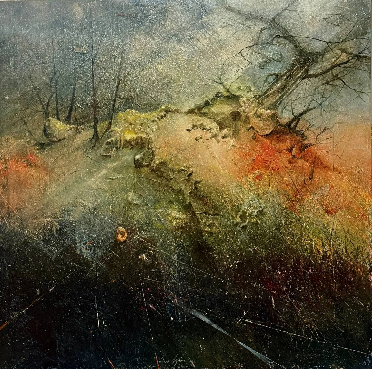 "Catharsis serisi" eseri MUSA GÜNEY tarafından 120x120 cm ölçülerinde Tuval üzeri yağlı boya tekniği ile yapılmıştır.