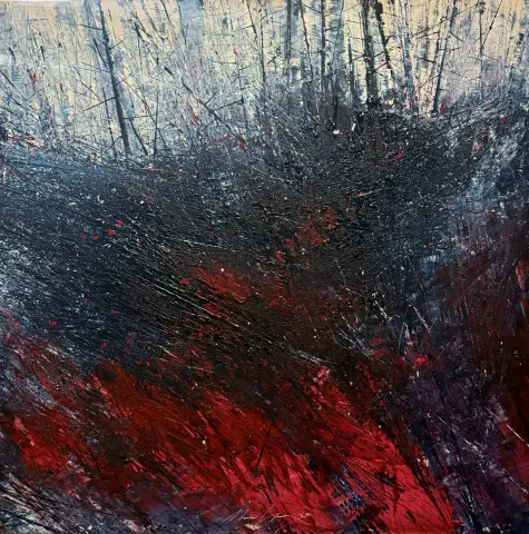 "Catharsis serisi" eseri MUSA GÜNEY tarafından 120x120 cm ölçülerinde Tuval üzeri yağlı boya tekniği ile yapılmıştır.