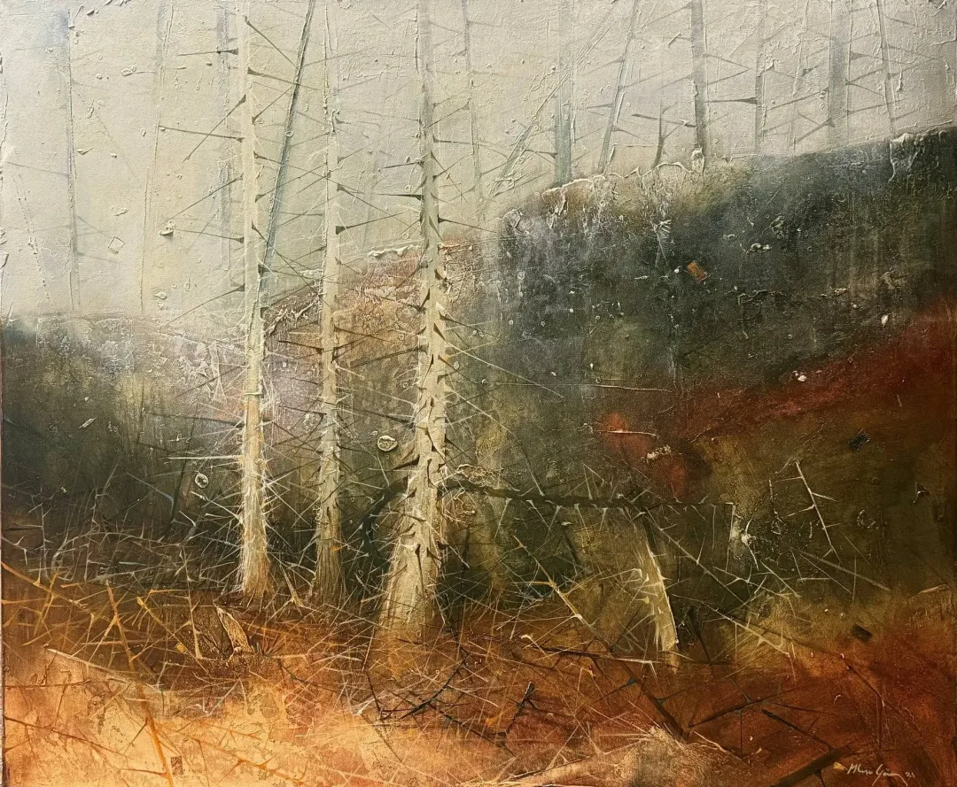 "Catharsis serisi" eseri MUSA GÜNEY tarafından 110x130 cm ölçülerinde Tuval üzeri yağlı boya tekniği ile yapılmıştır.