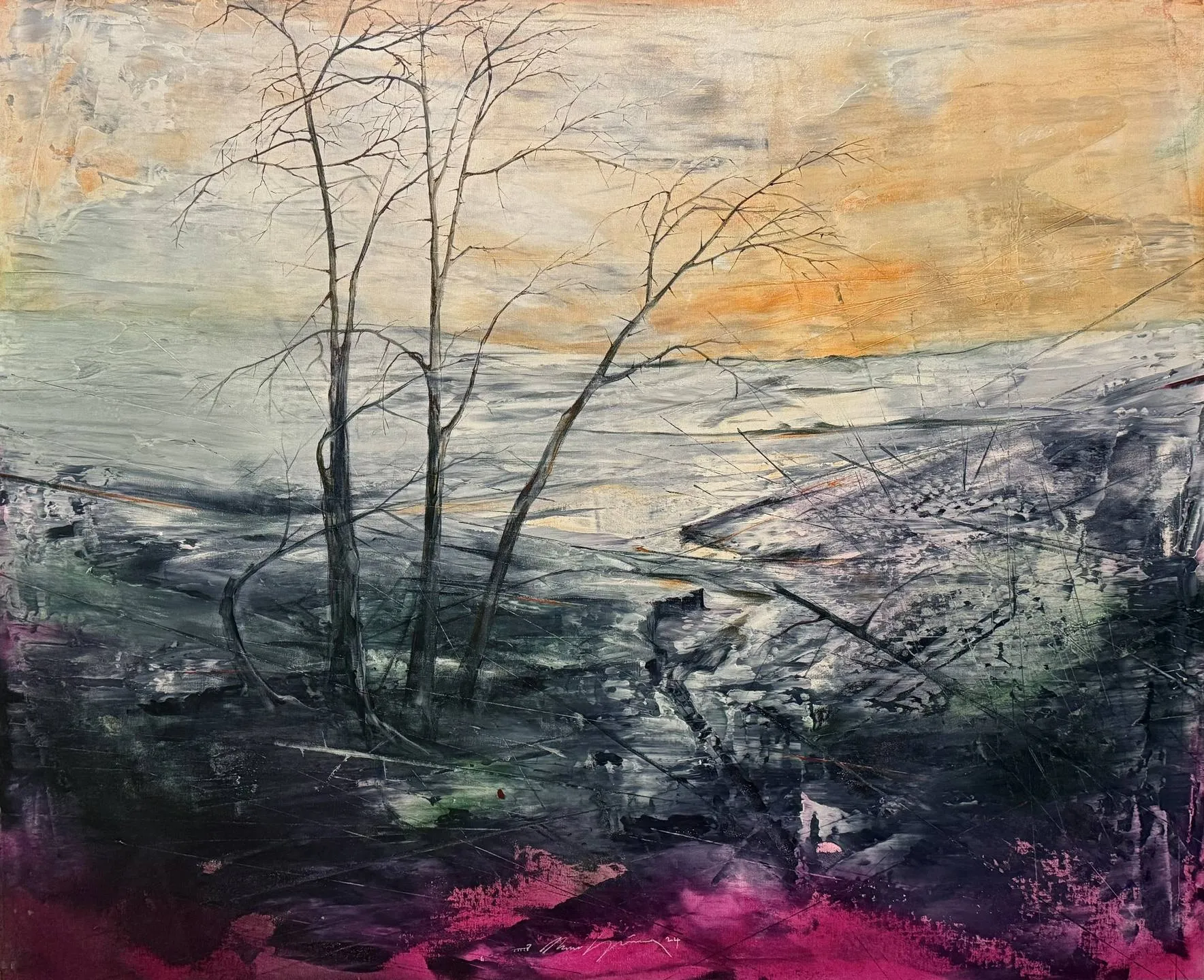 "Catharsis serisi" eseri MUSA GÜNEY tarafından 90x110 cm ölçülerinde Tuval üzeri yağlı boya tekniği ile yapılmıştır.