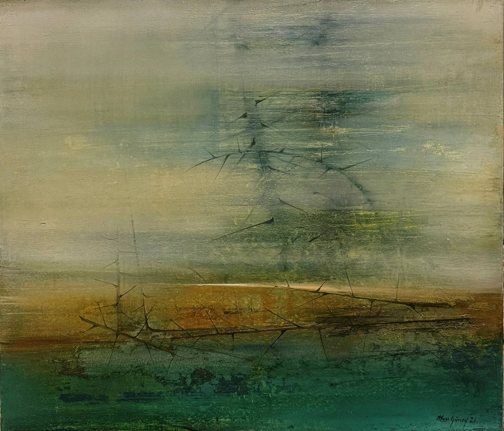 "Catharsis serisi" eseri MUSA GÜNEY tarafından 70x80 cm ölçülerinde Tuval üzeri yağlı boya tekniği ile yapılmıştır.