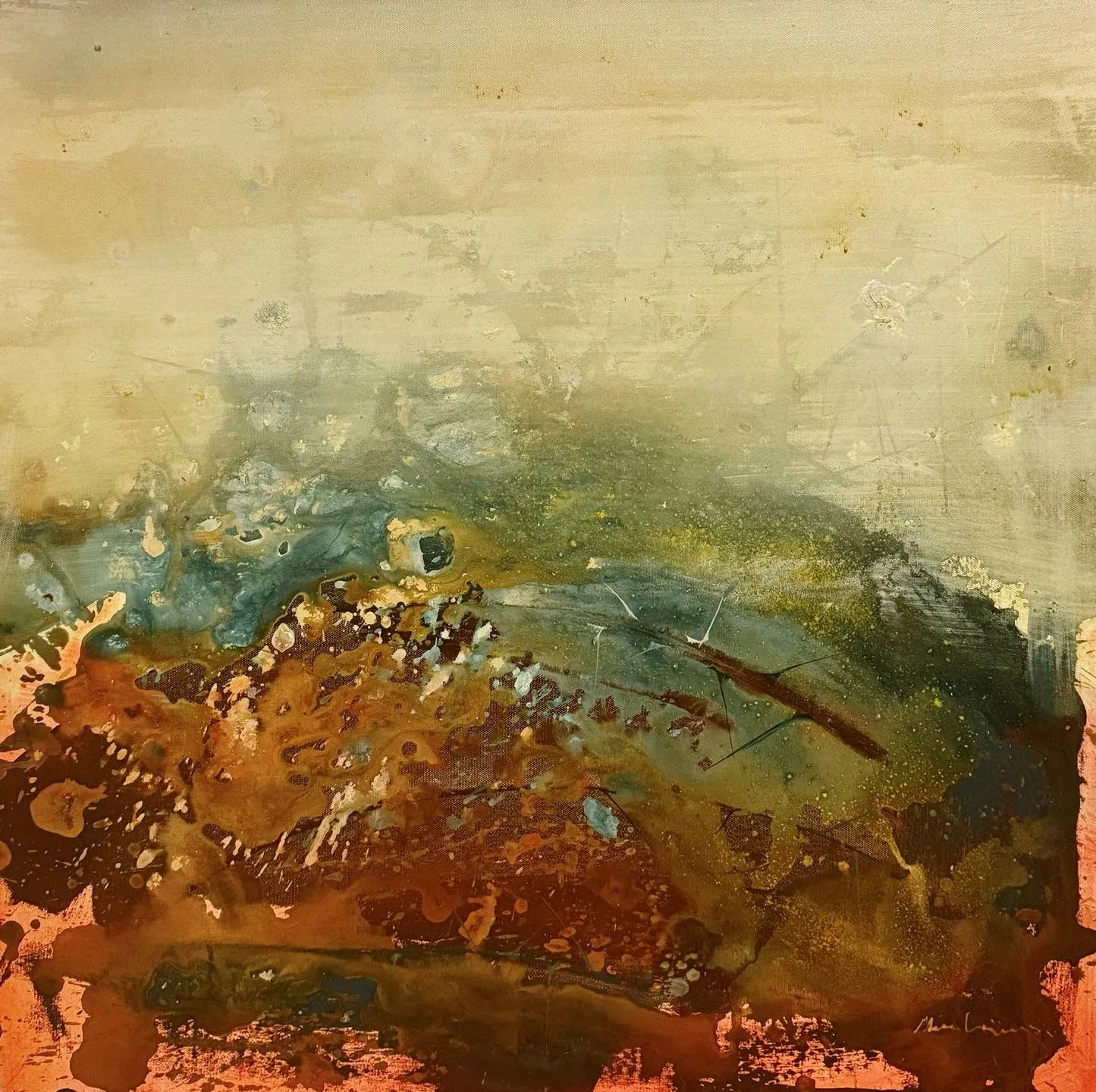"Catharsis serisi" eseri MUSA GÜNEY tarafından 70x70 cm ölçülerinde Tuval üzeri yağlı boya tekniği ile yapılmıştır.
