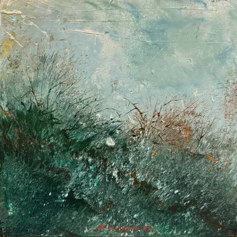 "Catharsis serisi" eseri MUSA GÜNEY tarafından 50x50 cm ölçülerinde Tuval üzeri yağlı boya tekniği ile yapılmıştır.