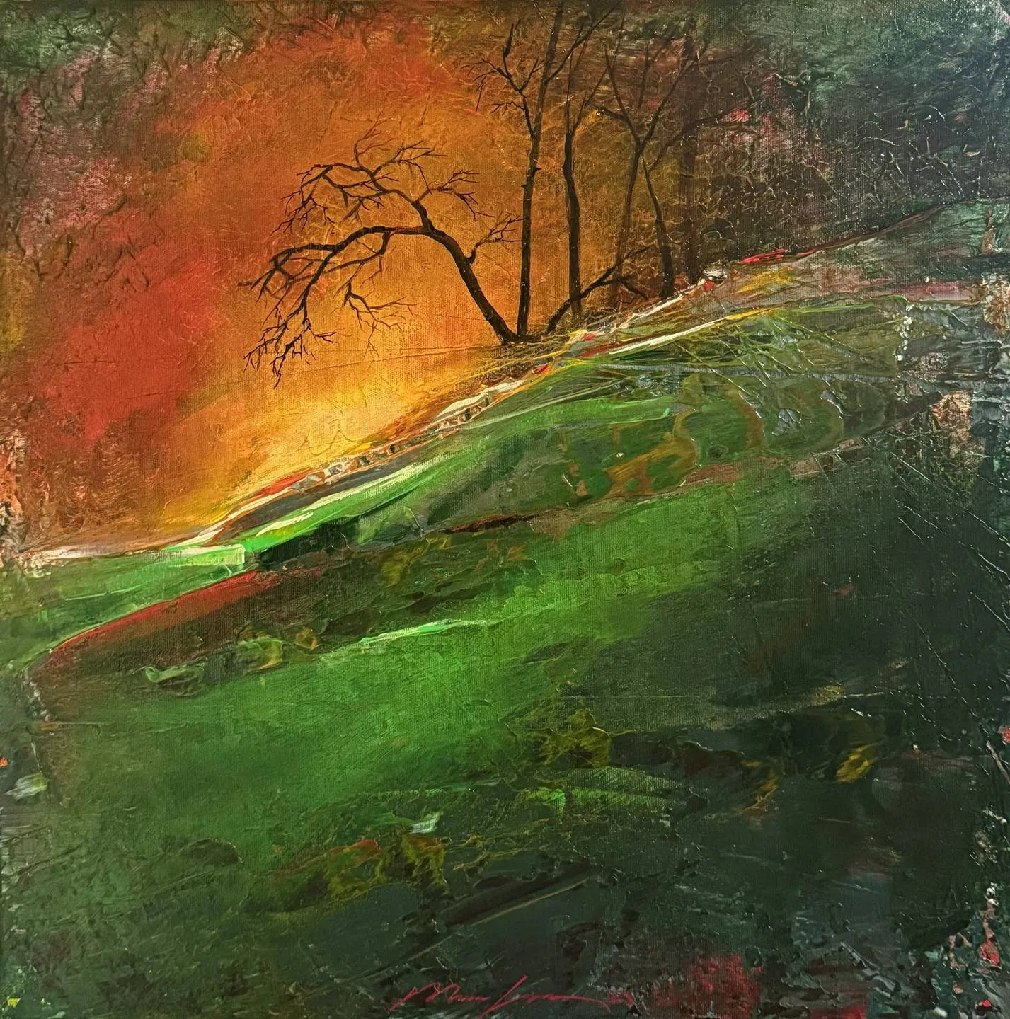 "Catharsis serisi" eseri MUSA GÜNEY tarafından 50x50 cm ölçülerinde Tuval üzeri yağlı boya tekniği ile yapılmıştır.