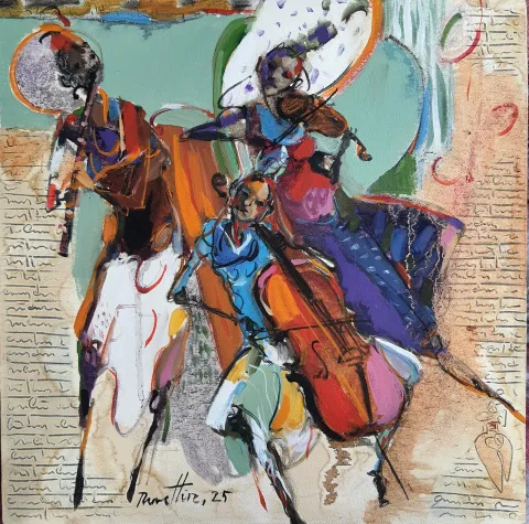 NURETTİN AKKAYA — “Untitled”, 2025 "İsimsiz" eseri NURETTİN AKKAYA tarafından 2025 yılında 40x40 cm ölçülerinde Tuval üzeri yağlı boya tekniği ile yapılmıştır.