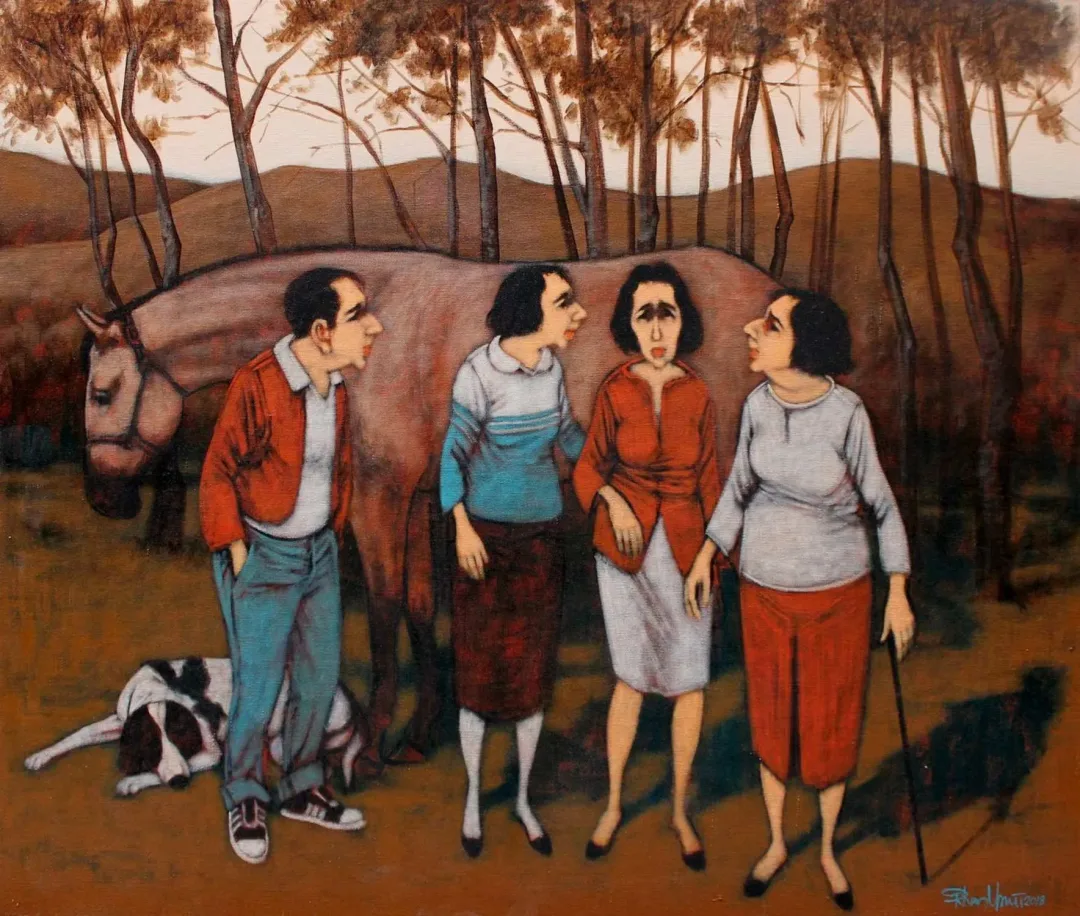 ORHAN UMUT — “İsimsiz”, 2018 "İsimsiz" eseri ORHAN UMUT tarafından 2018 yılında 80x100 cm ölçülerinde Tuval üzeri akrilik boya tekniği ile yapılmıştır.