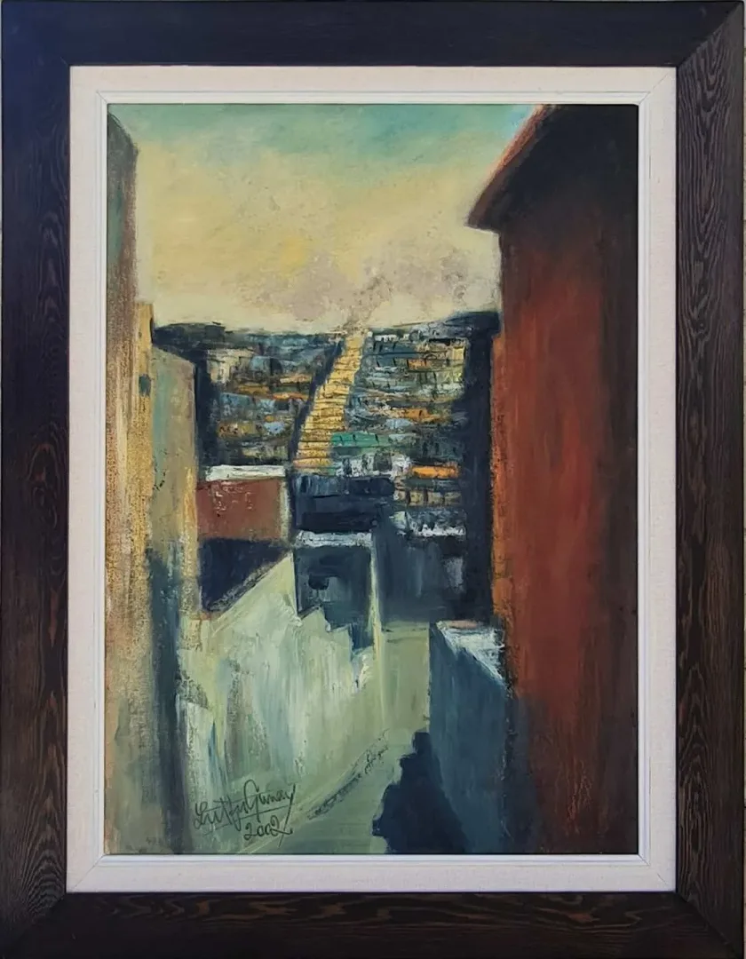 "Urfa'da Sokak" eseri LÜTFÜ GÜNAY tarafından 1999 yılında 70x50 cm ölçülerinde Tuval üzeri yağlı boya tekniği ile yapılmıştır.