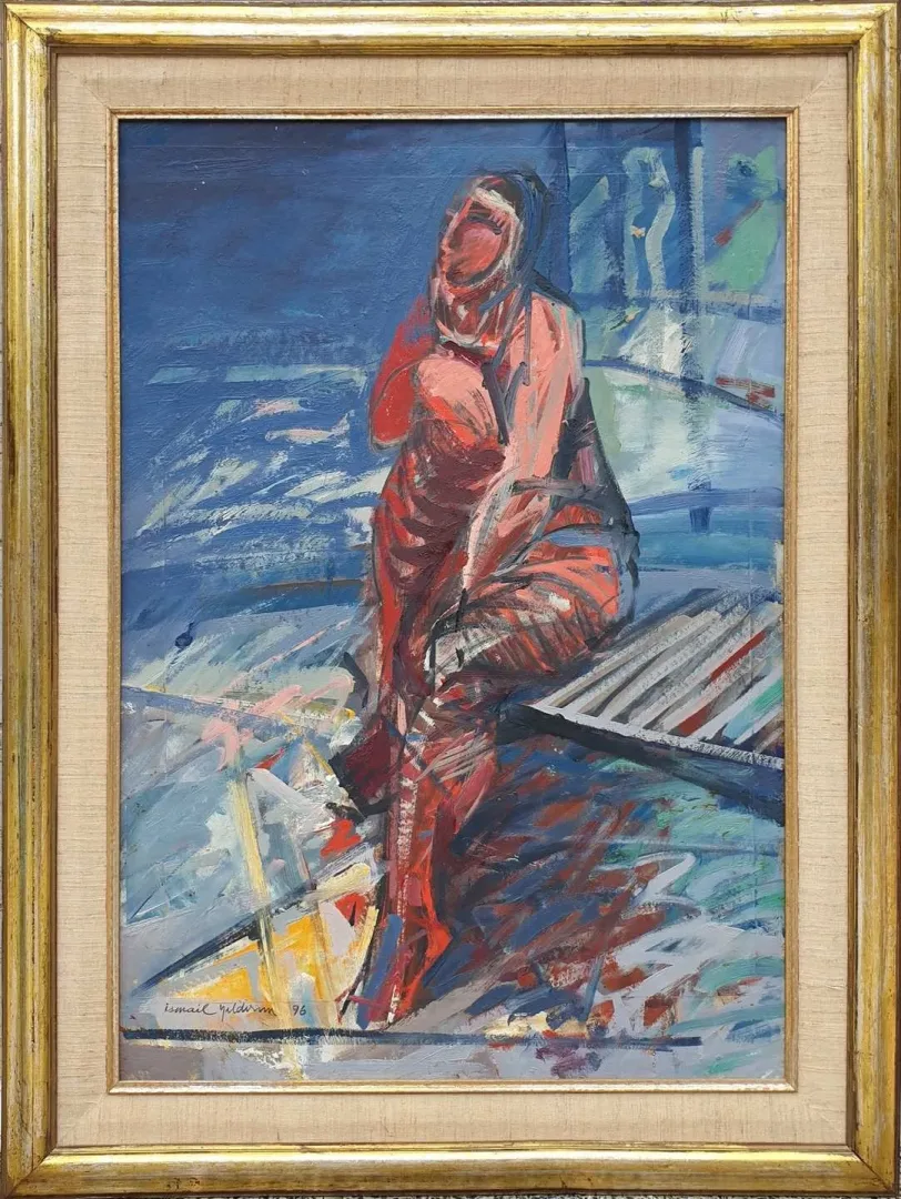 "İsimsiz" eseri İSMAİL YILDIRIM tarafından 1996 yılında 75x51 cm ölçülerinde Kağıt üzeri yağlı boya tekniği ile yapılmıştır.