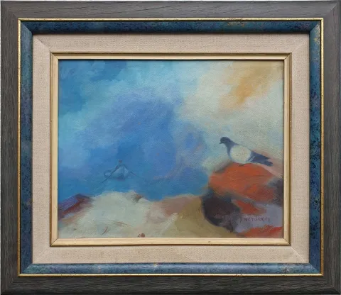"İsimsiz" eseri FİKRİ CANTÜRK tarafından 1998 yılında 24x30 cm ölçülerinde Tuval üzeri yağlı boya tekniği ile yapılmıştır.
