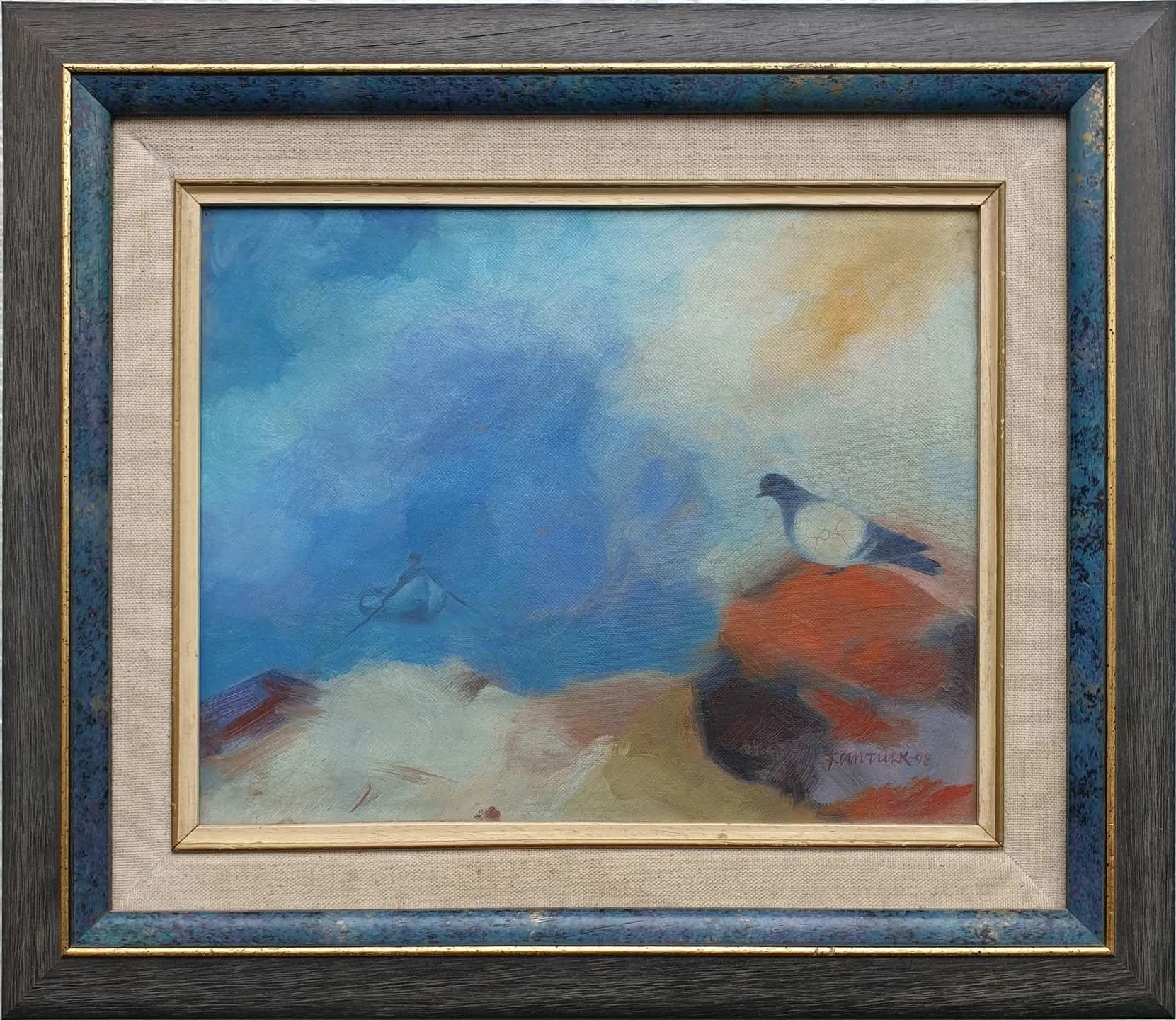 "İsimsiz" eseri FİKRİ CANTÜRK tarafından 1998 yılında 24x30 cm ölçülerinde Tuval üzeri yağlı boya tekniği ile yapılmıştır.
