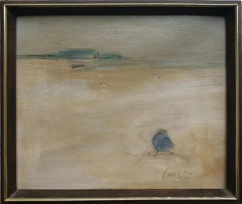 "İsimsiz" eseri CUMA OCAKLI tarafından 1985 yılında 20x24 cm ölçülerinde Tuval üzeri yağlı boya tekniği ile yapılmıştır.