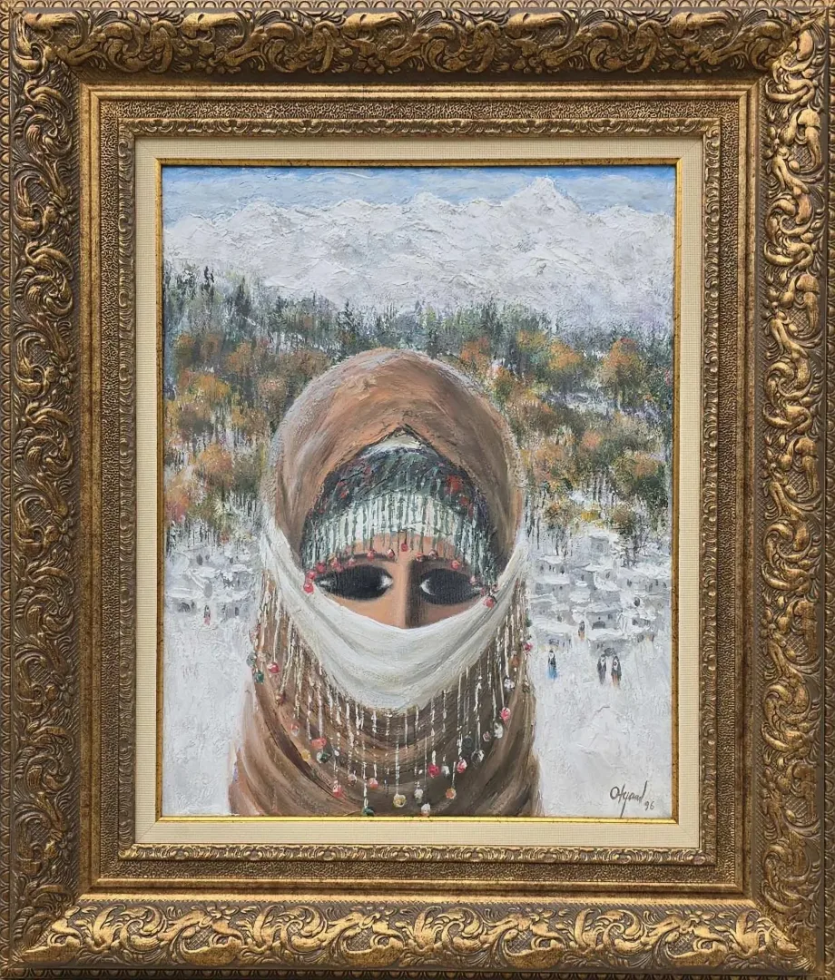 yakınlaştır "Doğulu Kadın" eseri FİKRET OTYAM tarafından 1996 yılında 50x40 cm ölçülerinde Tuval üzeri yağlı boya tekniği ile yapılmıştır.