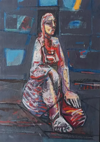 İSMAİL YILDIRIM — “İsimsiz” "İsimsiz" eseri İSMAİL YILDIRIM tarafından 74x52 cm ölçülerinde Kağıt üzeri yağlı boya tekniği ile yapılmıştır.