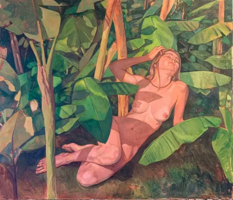TANJU YAĞAN — “İsimsiz”, 2022 "İsimsiz" eseri TANJU YAĞAN tarafından 2022 yılında 125x145 cm ölçülerinde Tuval üzeri yağlı boya tekniği ile yapılmıştır.