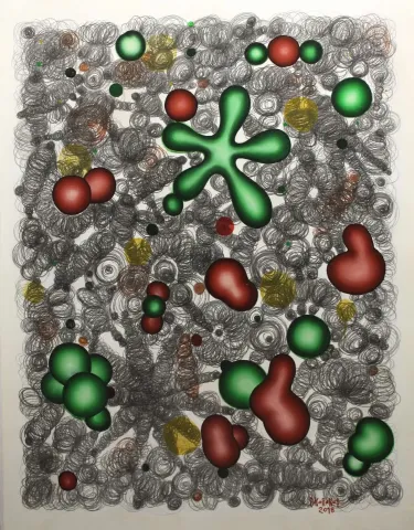 ŞÜKRÜ KARAKUŞ — “Sufi Bahçeleri”, 2019 "Sufi Bahçeleri" eseri ŞÜKRÜ KARAKUŞ tarafından 2019 yılında 130x100 cm ölçülerinde Tuval üzeri grafit ve akrilik boya tekniği ile yapılmıştır.