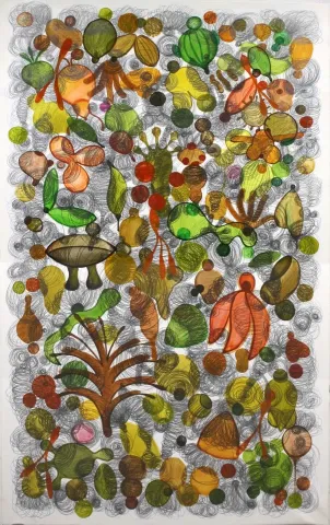 ŞÜKRÜ KARAKUŞ — “Monologlar”, 2019 "Monologlar" eseri ŞÜKRÜ KARAKUŞ tarafından 2019 yılında 130x80 cm ölçülerinde Tuval üzeri grafit ve akrilik boya tekniği ile yapılmıştır.