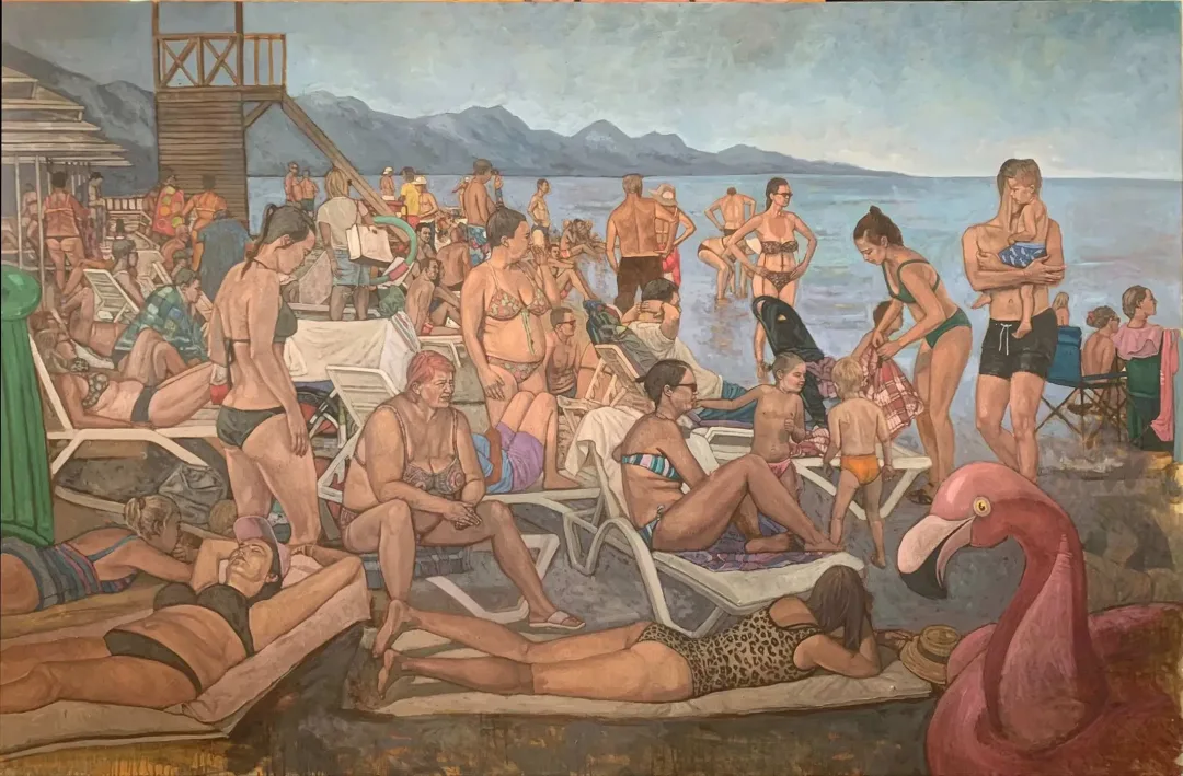TANJU YAĞAN — “İsimsiz”, 2023 "İsimsiz" eseri TANJU YAĞAN tarafından 2023 yılında 115x175 cm ölçülerinde Tuval üzeri yağlı boya tekniği ile yapılmıştır.
