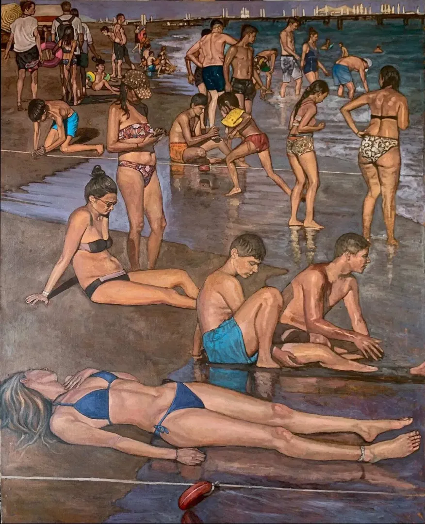 TANJU YAĞAN — “İsimsiz”, 2022 "İsimsiz" eseri TANJU YAĞAN tarafından 2022 yılında 152x122 cm ölçülerinde Tuval üzeri yağlı boya tekniği ile yapılmıştır.