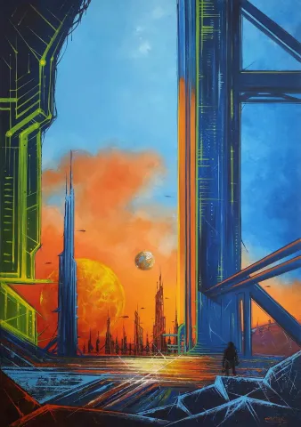 TAYYAR ÖZKAN — “Gün Batımı”, 2025 "Gün Batımı" eseri TAYYAR ÖZKAN tarafından 2025 yılında 100x70 cm ölçülerinde Tuval üzeri akrilik boya tekniği ile yapılmıştır.