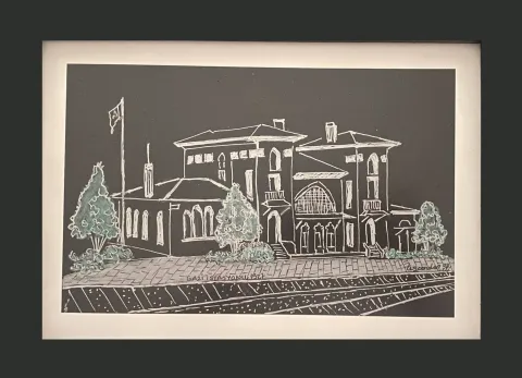 "AOÇ Gazi İstasyonu 1" eseri TEZCAN KARAKUŞ CANDAN tarafından 15x25 cm ölçülerinde Kağıt üzeri karışık teknik tekniği ile yapılmıştır.