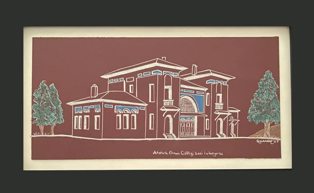 yakınlaştır "AOÇ Gazi İstasyonu 2" eseri TEZCAN KARAKUŞ CANDAN tarafından 19x38 cm ölçülerinde Deri üzeri karışık teknik tekniği ile yapılmıştır.