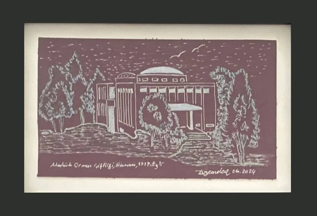 yakınlaştır "AOÇ Hamam" eseri TEZCAN KARAKUŞ CANDAN tarafından 15x25 cm ölçülerinde Deri üzeri karışık teknik tekniği ile yapılmıştır.