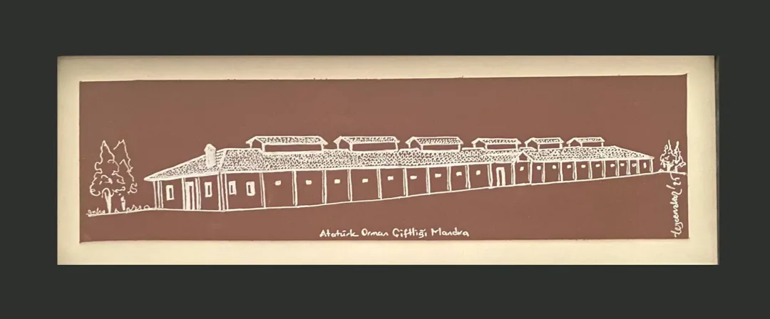 yakınlaştır "AOÇ Mandıra" eseri TEZCAN KARAKUŞ CANDAN tarafından 10x37 cm ölçülerinde Deri üzeri karışık teknik tekniği ile yapılmıştır.