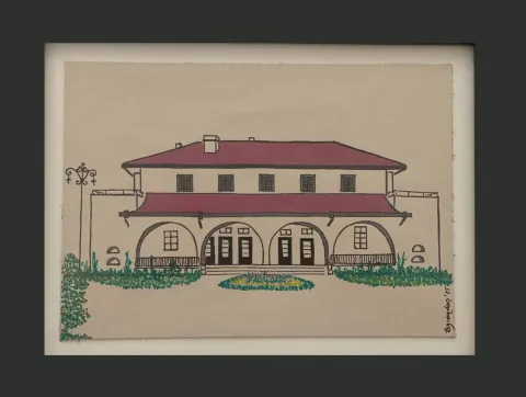 TEZCAN KARAKUŞ CANDAN — “AOÇ Marmara Köşkü 1” "AOÇ Marmara Köşkü 1" eseri TEZCAN KARAKUŞ CANDAN tarafından 21x29,5 cm ölçülerinde Deri üzeri karışık teknik tekniği ile yapılmıştır.