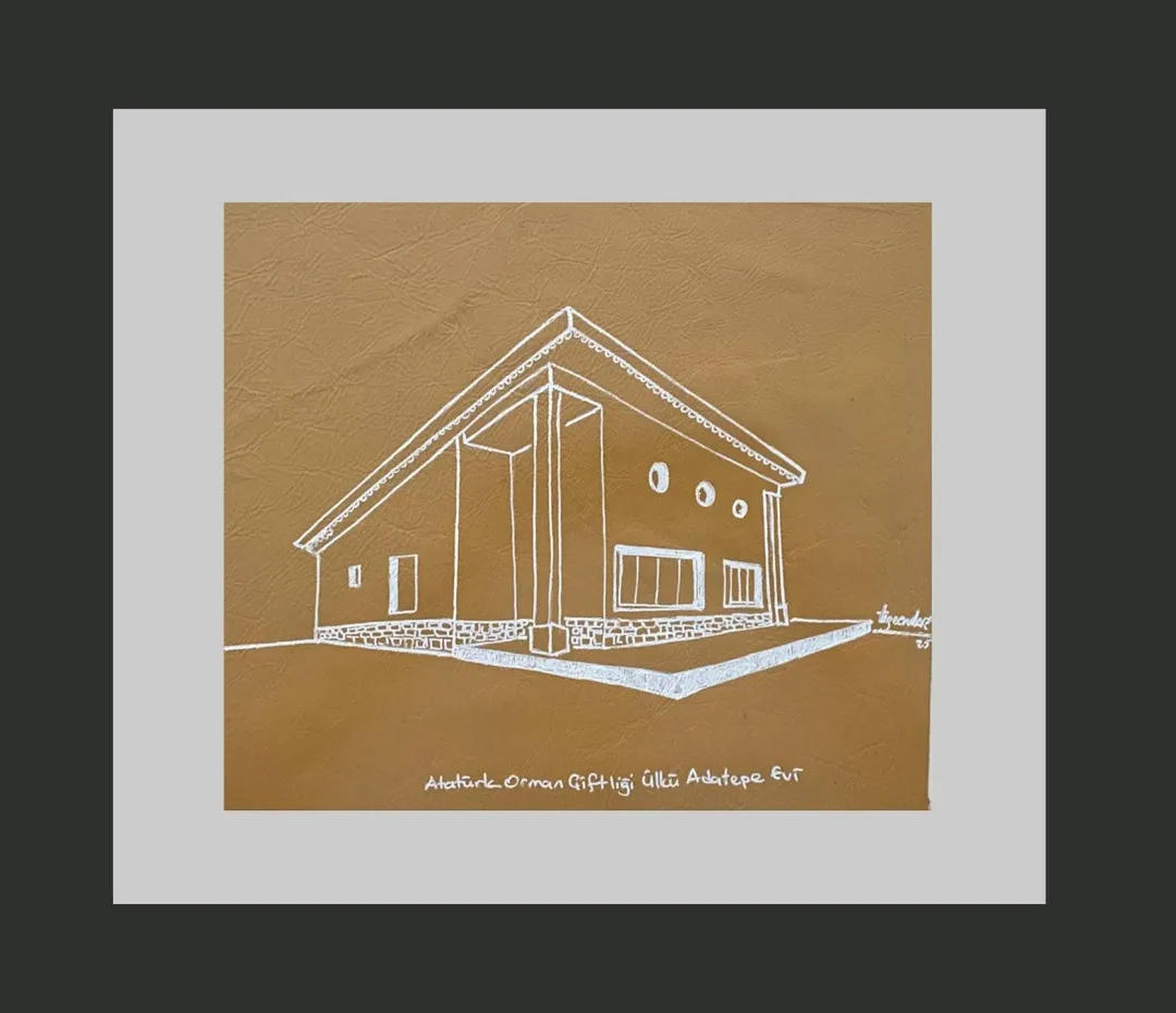 yakınlaştır "AOÇ Ülkü Adatepe Evi" eseri TEZCAN KARAKUŞ CANDAN tarafından 26x29,5 cm ölçülerinde Deri üzeri karışık teknik tekniği ile yapılmıştır.