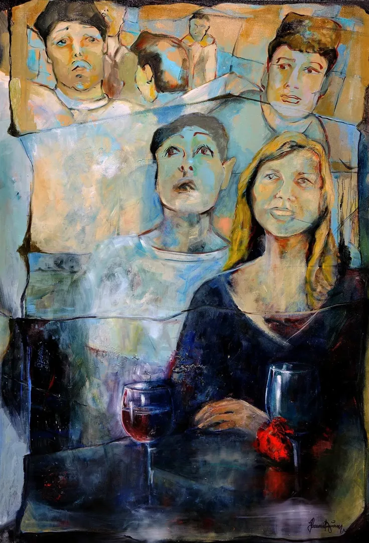 YASEMİN HOTAMIŞLIGİL DOĞAN — “İsimsiz”, 2024 "İsimsiz" eseri YASEMİN HOTAMIŞLIGİL DOĞAN tarafından 2024 yılında 130x90 cm ölçülerinde Tuval üzeri yağlı boya tekniği ile yapılmıştır.