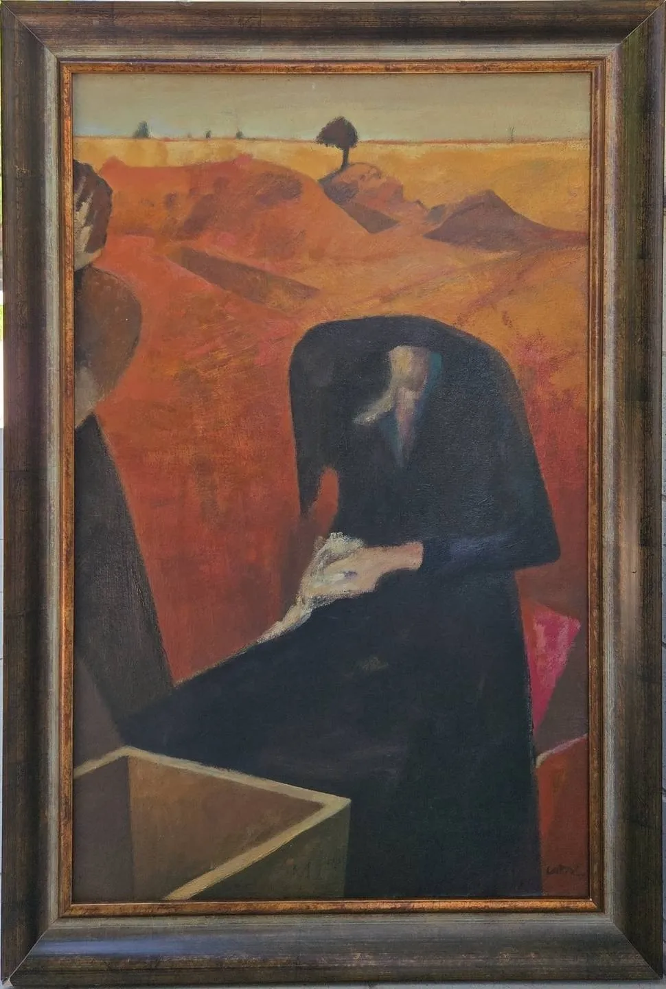 "isimsiz" eseri CİHAT ARAL tarafından 88x55 cm ölçülerinde Tuval üzeri yağlı boya tekniği ile yapılmıştır.