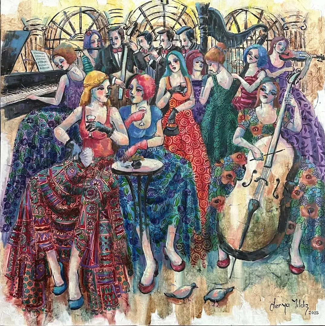 "isimsiz" eseri DERYA YILDIZ tarafından 2025 yılında 60x60 cm ölçülerinde Tuval üzeri yağlı boya tekniği ile yapılmıştır.