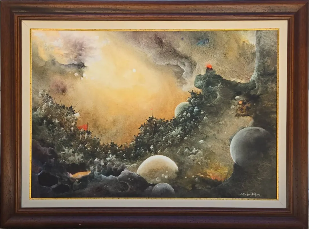 "isimsiz" eseri SELİM GÜVENTÜRK tarafından 2016 yılında 70x100 cm ölçülerinde Tuval üzeri yağlı boya tekniği ile yapılmıştır.