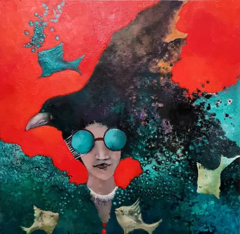 EROL PELİOĞLU — “isimsiz”, 2025 "isimsiz" eseri EROL PELİOĞLU tarafından 2025 yılında 60x60 cm ölçülerinde Tuval üzeri yağlı boya tekniği ile yapılmıştır.