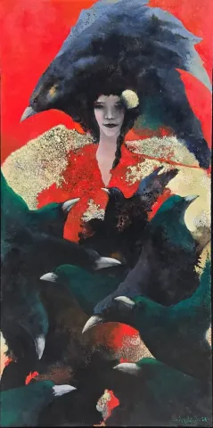 EROL PELİOĞLU — “isimsiz”, 2025 "isimsiz" eseri EROL PELİOĞLU tarafından 2025 yılında 140x70 cm ölçülerinde Tuval üzeri yağlı boya tekniği ile yapılmıştır.