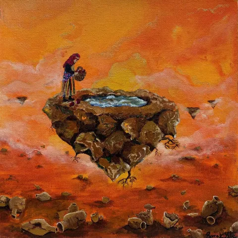 BERRAK KILIÇ — “Gaia”, 2025 "Gaia" eseri BERRAK KILIÇ tarafından 2025 yılında 25x25 cm ölçülerinde Tuval üzeri akrilik boya tekniği ile yapılmıştır.