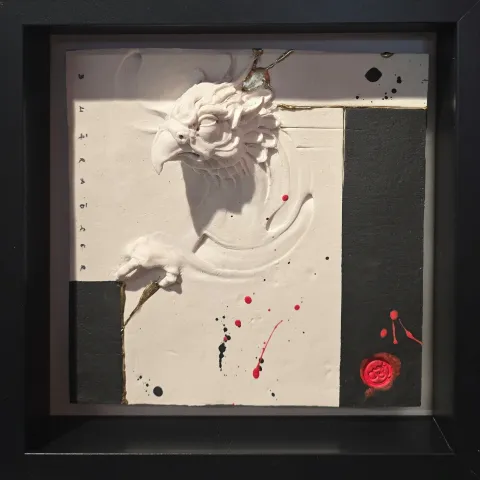 BUĞRA ÖZER — “isimsiz”, 2025 "isimsiz" eseri BUĞRA ÖZER tarafından 2025 yılında 22x22x5 cm ölçülerinde 63x63 cm, Stoneware Seramik Çamuru Serbest, Elle Şekillendirme Karışık Teknik 1245 C° tekniği ile yapılmıştır.