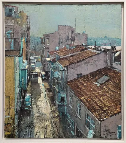 KADİR ABLAK — “İsimsiz” "İsimsiz" eseri KADİR ABLAK tarafından 80x70 cm ölçülerinde Tuval üzeri yağlı boya tekniği ile yapılmıştır.