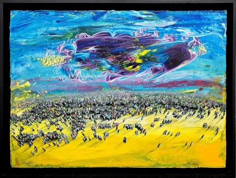 RAŞİT ALTUN — “İsimsiz” "İsimsiz" eseri RAŞİT ALTUN tarafından 61x81 cm ölçülerinde Tuval üzeri akrilik boya tekniği ile yapılmıştır.